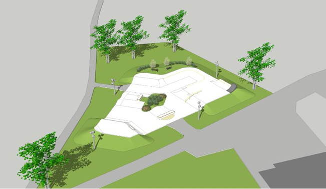 Skatepark och aktivitetsyta i Moheda